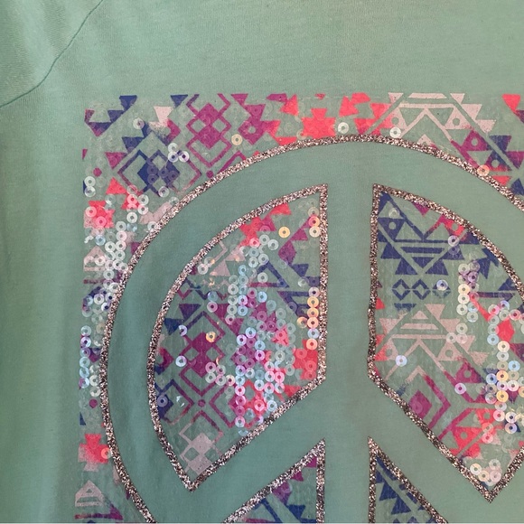 Justice Sparkly Long Sleeve Top - Girls Size 10 - Picture 2 of 4